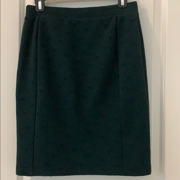 SALE!!ANTHROPOLOGIE DARK GREEN EMBROIDERED PANEL SKIRT💕 - Picture 7 of 9